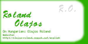 roland olajos business card